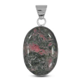 Pink Rhodonite Silver Pendant