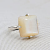 Natural Mother Fresh Pearl Silver Rings