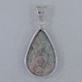 Pink Rhodonite Silver Pendant