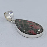 Pink Rhodonite Silver Pendant