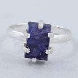 Raw Tanzanite Silver Ring