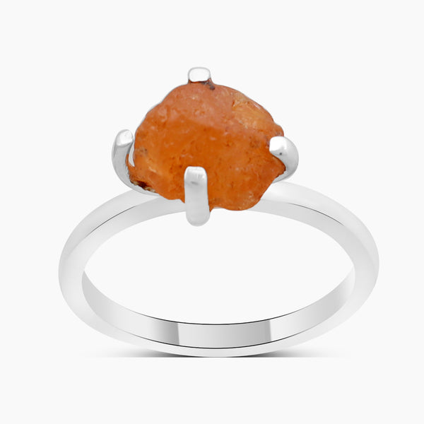 Fanta Garnet Silver Rings