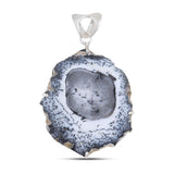 925 Sterling Silver Pendant Set Made with   Dendritic Opal Gemstone