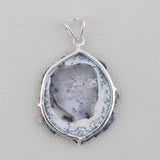 925 Sterling Silver Pendant Set Made with   Dendritic Opal Gemstone