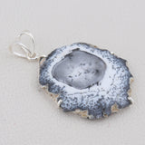 925 Sterling Silver Pendant Set Made with   Dendritic Opal Gemstone