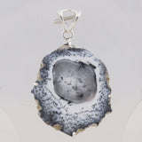 925 Sterling Silver Pendant Set Made with   Dendritic Opal Gemstone