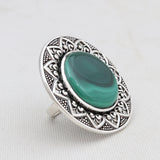 Blue Copper Turquoise Sterling Silver Ring