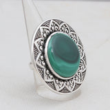 Blue Copper Turquoise Sterling Silver Ring