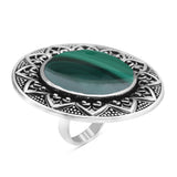 Blue Copper Turquoise Sterling Silver Ring