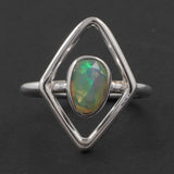 925 Starling Silver Ethiopian Opal Ring