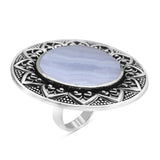 Blue Copper Turquoise Sterling Silver Ring