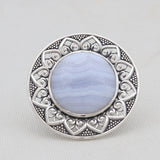 Blue Copper Turquoise Sterling Silver Ring