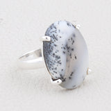 925 Sterling Silver Pendant Set Made with   Dendritic Opal Gemstone