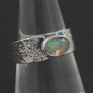 Ethiopian Opal Silver Rings