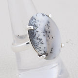 925 Sterling Silver Pendant Set Made with   Dendritic Opal Gemstone