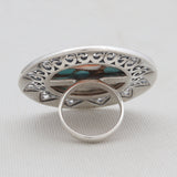 Blue Copper Turquoise Sterling Silver Ring