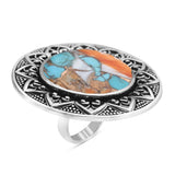 Blue Copper Turquoise Sterling Silver Ring