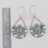 925 Sterling Silver Pendant Set Made with  Tibetan Turquoise Gemstone