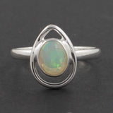 Natural Ethiopian Opal 925 Sterling Silver Ring