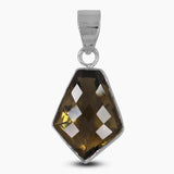 Natural Olive Quartz Silver Pendants