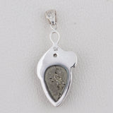 925 Sterling Silver Pendant Set Made with  Pyrite  Druzy  Gemstone