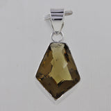 Natural Olive Quartz Silver Pendant