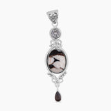 Peanut Wood Jasper Silver Jewelry Set