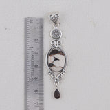 925 Sterling Silver Pendant Set Made with Peanut Wood Jasper Gemstone