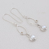 925 Sterling Silver Pendant Set Made with  Pearl Gemstone