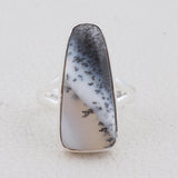 925 Sterling Silver Pendant Set Made with Dendritic Opal  Gemstone