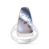 925 Sterling Silver Pendant Set Made with Dendritic Opal  Gemstone