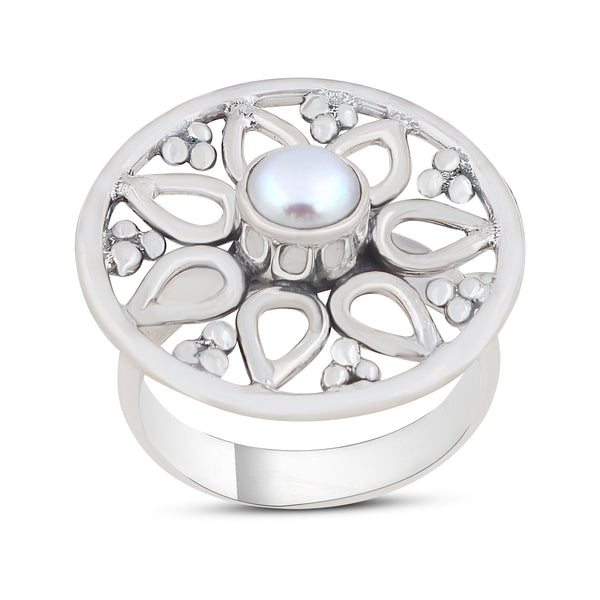 925 Sterling Silver Pendant Set Made with  Pearl Gemstone