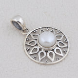 925 Sterling Silver Pendant Set Made with  Pearl Gemstone