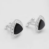 Black Onyx Silver Cufflinks