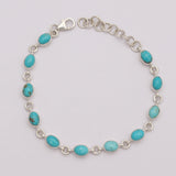 Mexican Turquoise Silver Bracelet