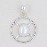 Pectolite Pearl Silver Pendant