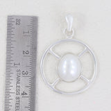 Pectolite Pearl Silver Pendant