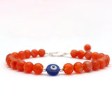 Evil Eye & Carnelian Beads Bracelet