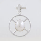 Pectolite Pearl Silver Pendant