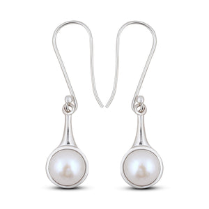 925 Sterling Silver Pendant Set Made with  Pearl Gemstone