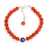 Evil Eye & Carnelian Beads Bracelet