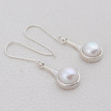 925 Sterling Silver Pendant Set Made with  Pearl Gemstone