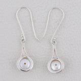 925 Sterling Silver Pendant Set Made with  Pearl Gemstone