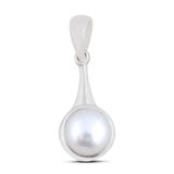 925 Sterling Silver Pendant Set Made with  Pearl Gemstone