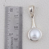 925 Sterling Silver Pendant Set Made with  Pearl Gemstone