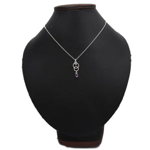 Natural Amethyst Silver Necklace
