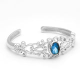 925 Sterling Silver Ethiopian Opal Cuff Bangle