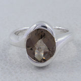 Natural Citrine Silver Rings
