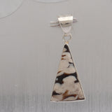 Peanut Wood Jasper Silver Pendant Set