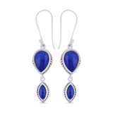 Lapis Lazuli Gemstone 925 Sterling Silver Pendant Set